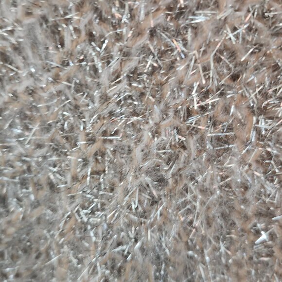 See and Be Seen Silver/Metallic and Tan Sweater Size M - Picture 4 of 8